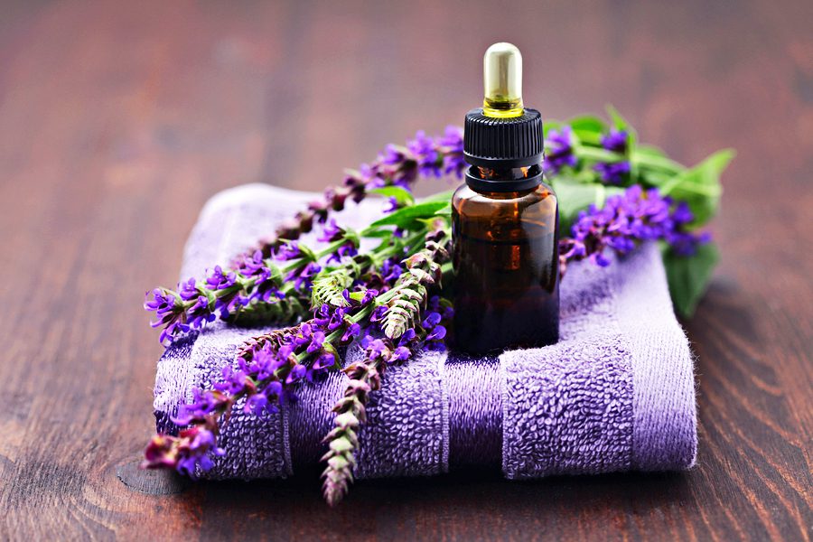 Lavender essential oil infused on a towel for Mind-Body Harmony during a Hands-Free Massage at Bradford Massage.